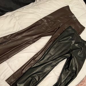 Target split hem leather pants. Selling both